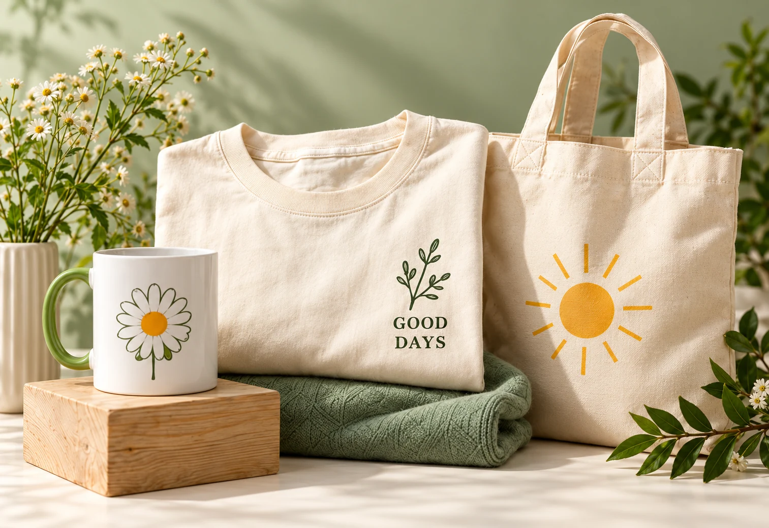 Tasse, Shirt und Stofftasche mit individuellen Motiven